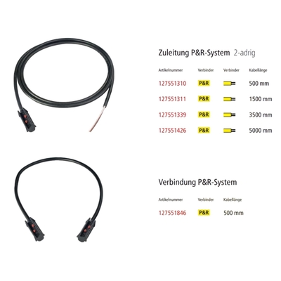 헤르트 + 부스 연결 케이블 오버몰드 케이블 어셈블리 (경찰차 라이트 바용)